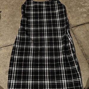 Black and White Plaid Dress